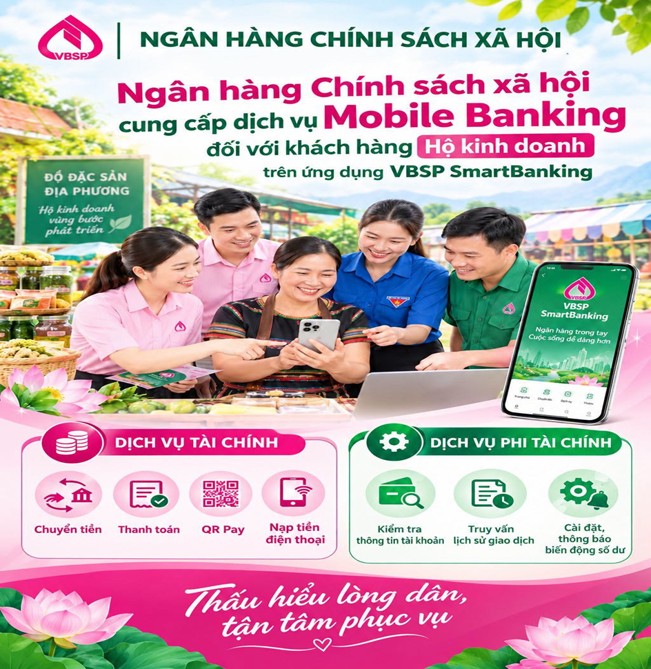 Ngân hàng Chính sách Xã hội triển khai dịch vụ Mobile Banking đối với khách hàng Hộ kinh doanh trên địa bàn xã Tiên Lữ