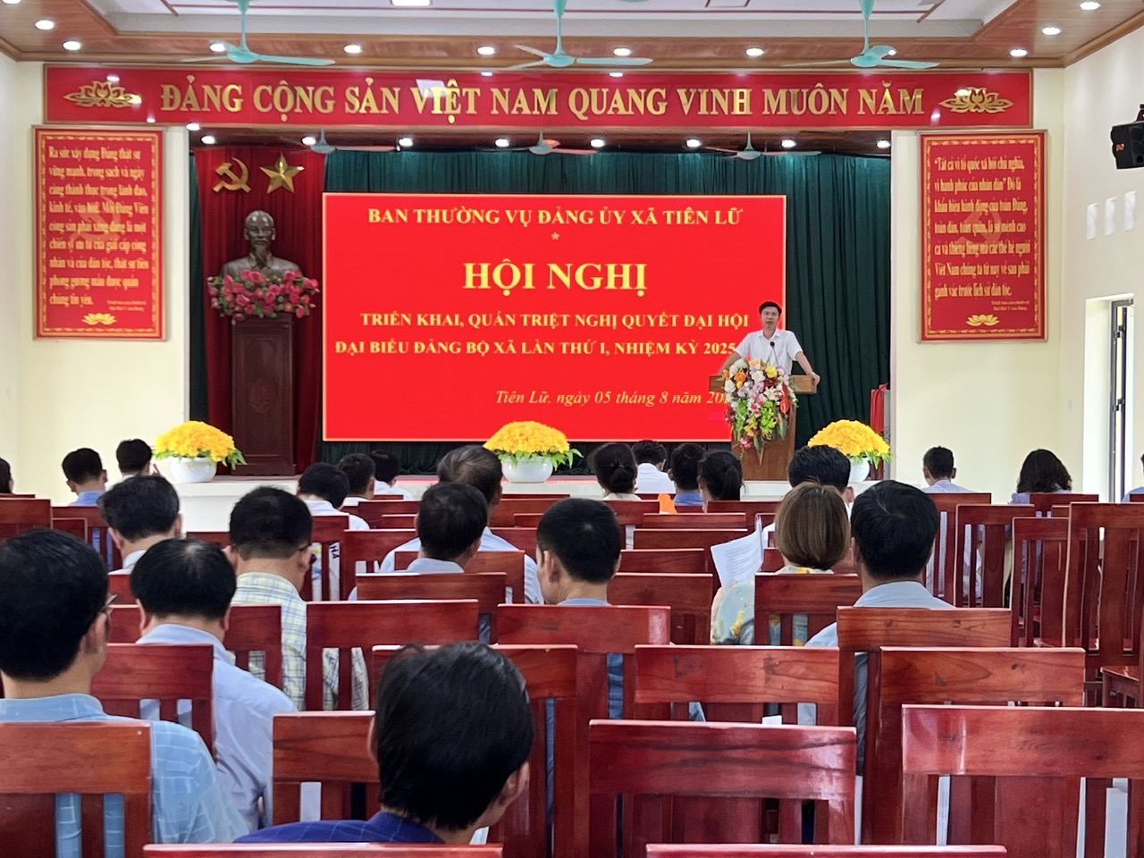 Đảng ủy xã Tiên Lữ quán triệt, triển khai Nghị quyết Đại hội Đảng bộ xã lần thứ I, nhiệm kỳ 2025 – 2030.