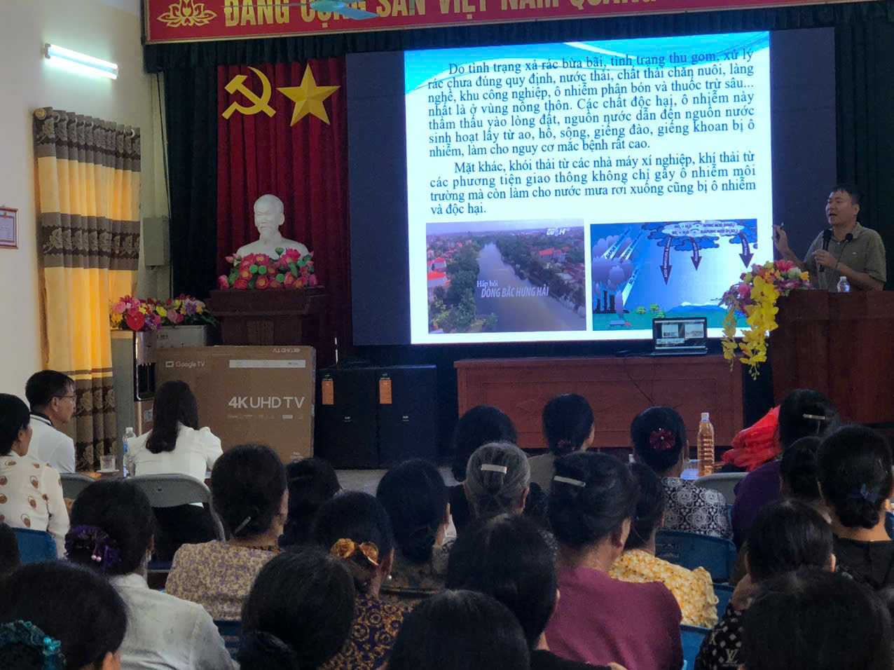Hội Liên hiệp Phụ nữ xã Tiên Lữ tổ chức truyền thông về nước sạch và vệ sinh môi trường